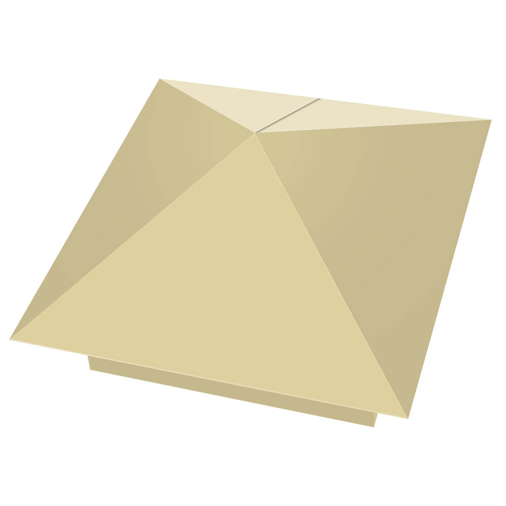 Колпак металлический 400х400мм RAL1014 Бежевый заборный Люберцы фото