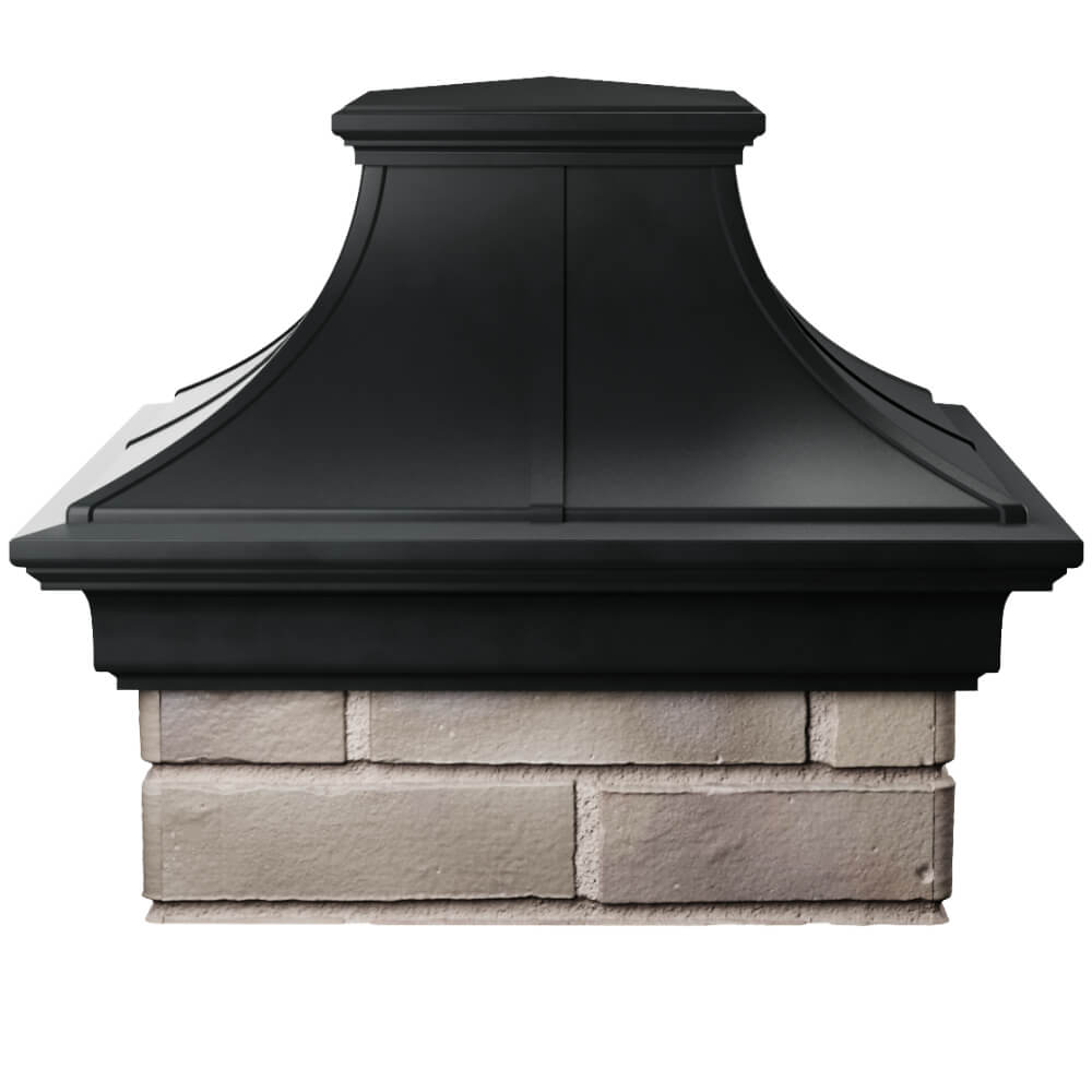 Колпак Zking Монблан Премиум Черный на столб 1.5х1.5 кирпича (385х385мм) Люберцы фото