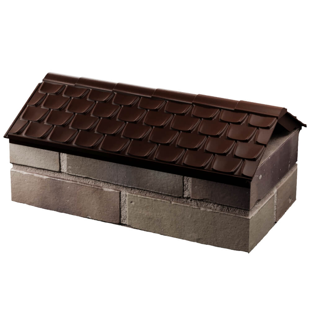 Парапет Zking Эльбрус Коричневый с посадкой на 1 кирпич (255мм) в Люберцах фото