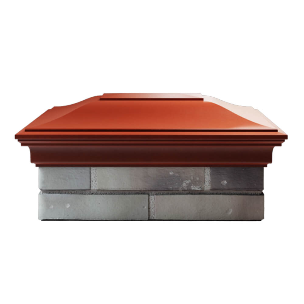 Колпак Zking Монблан Красный на столб 2х1.5 кирпича (515х385мм) в Люберцах фото