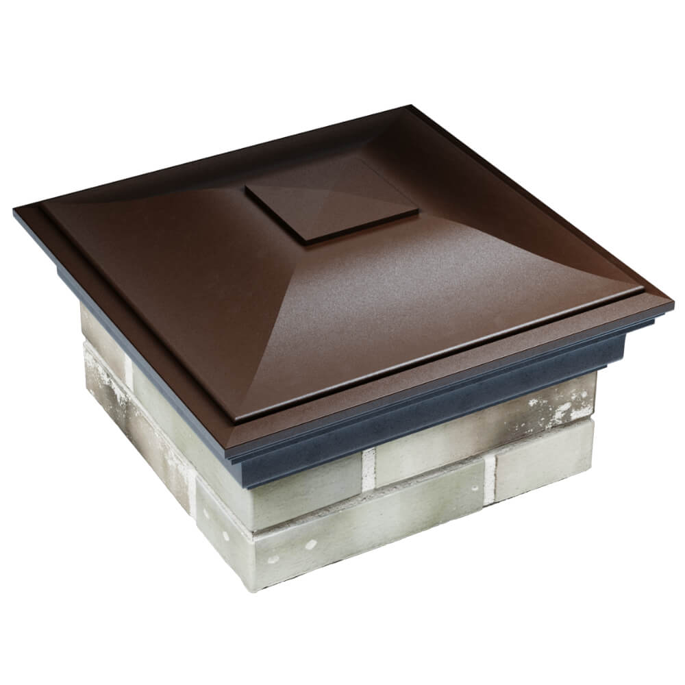 Колпак Zking Монблан Коричневый на столб 1.5х1.5 кирпича (385х385мм) в Люберцах фото