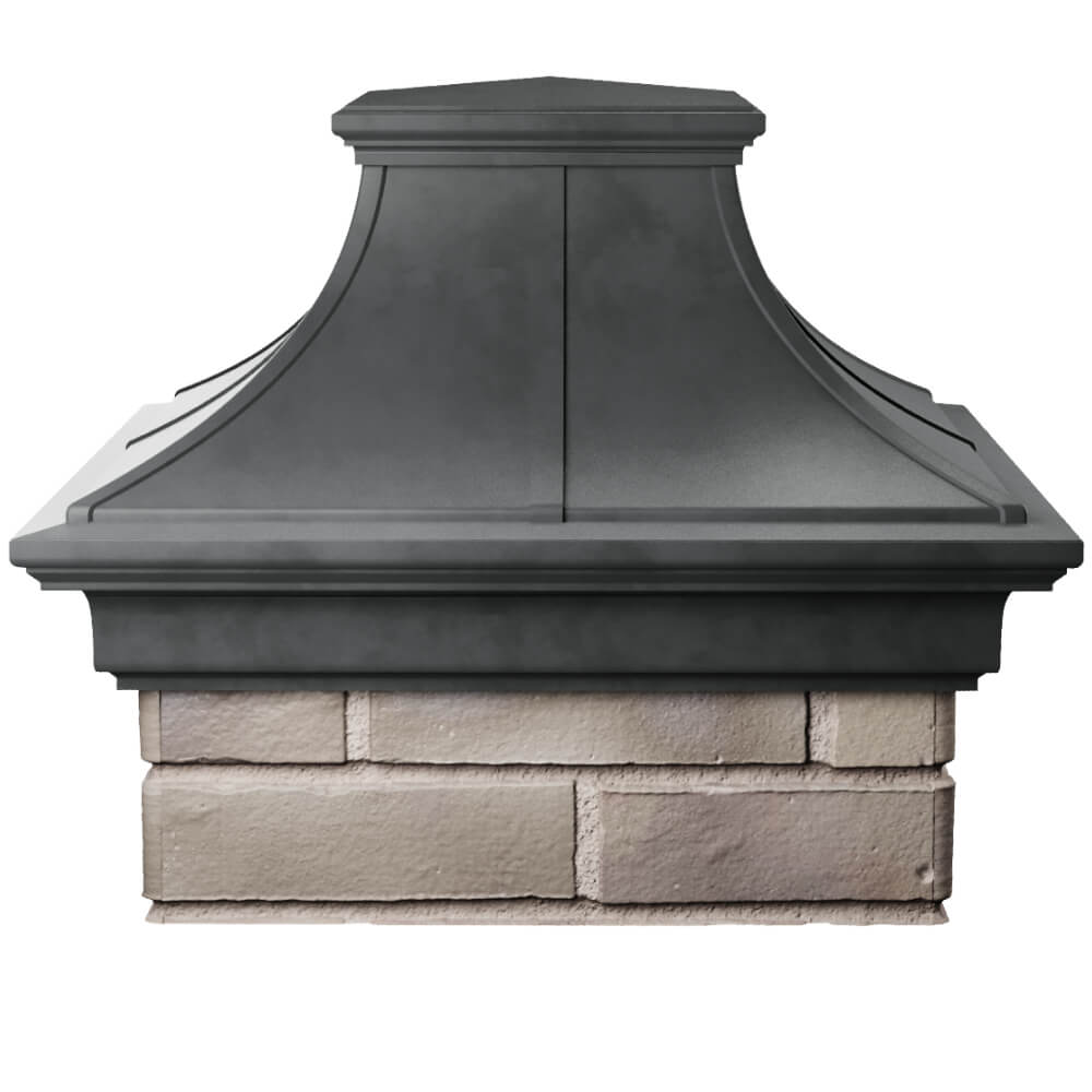 Колпак Zking Монблан Премиум Серый на столб 1.5х1.5 кирпича (385х385мм) Люберцы фото