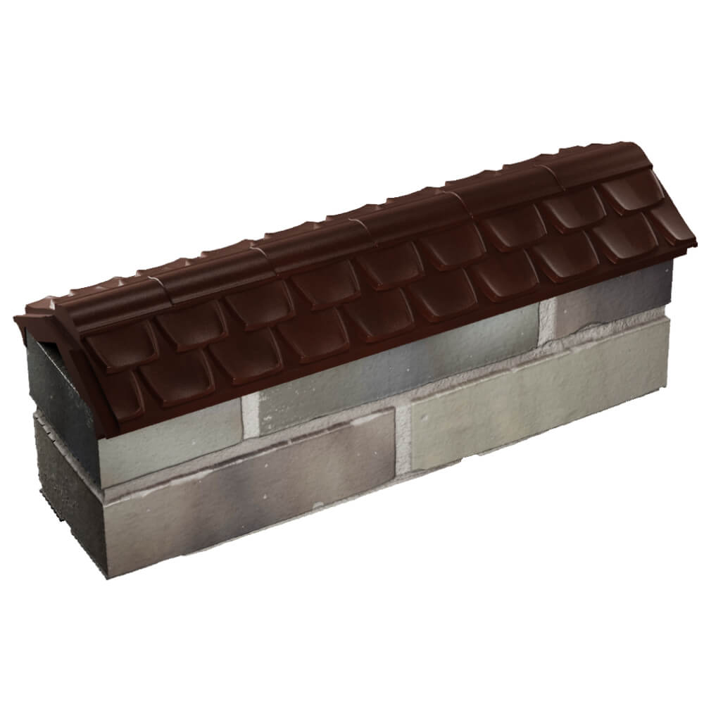 Парапет Zking Эльбрус Коричневый с посадкой на 0.5 кирпича (130мм) в Люберцах фото