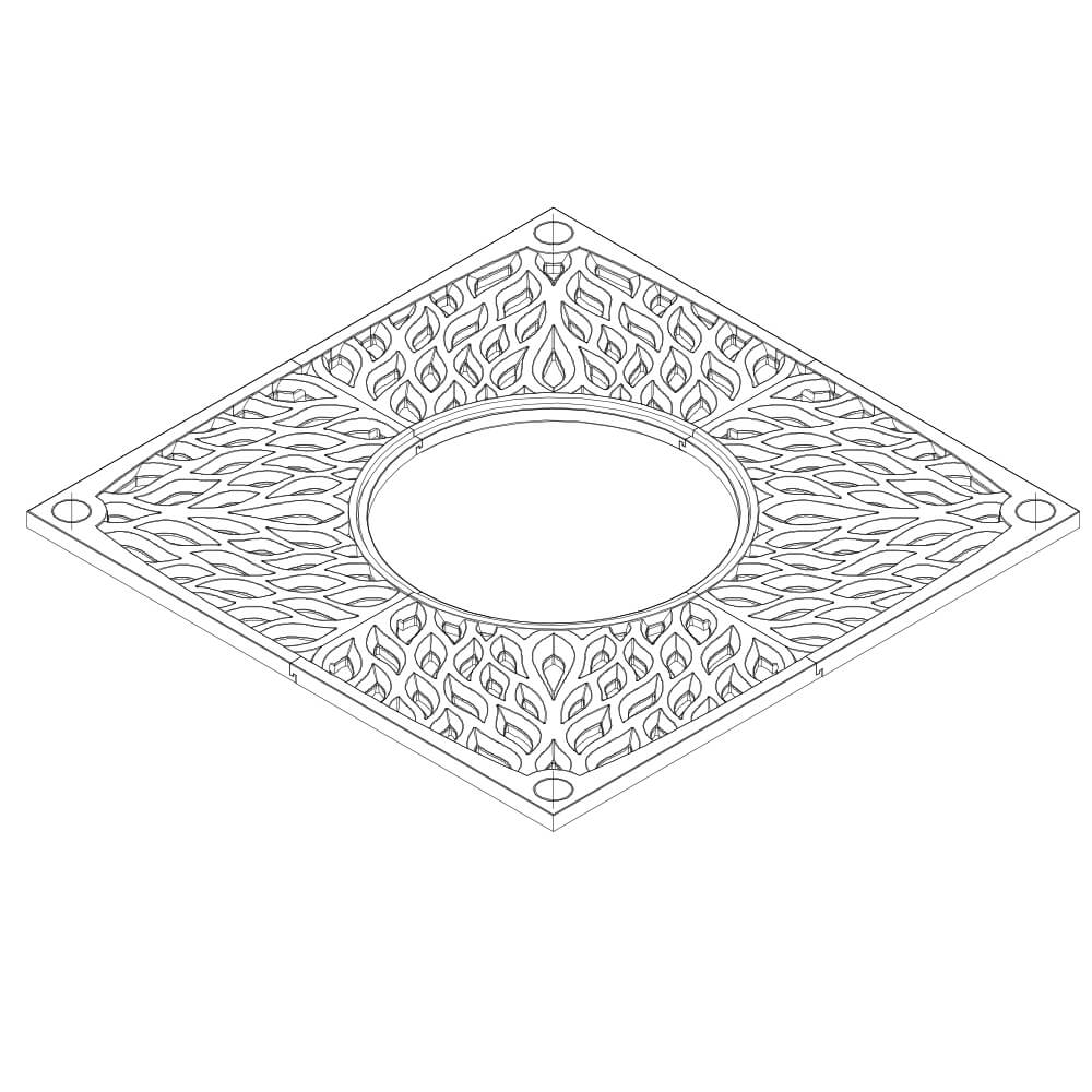 Приствольная решетка для дерева ZKING CRUST 2х2м Черная в Люберцах фото