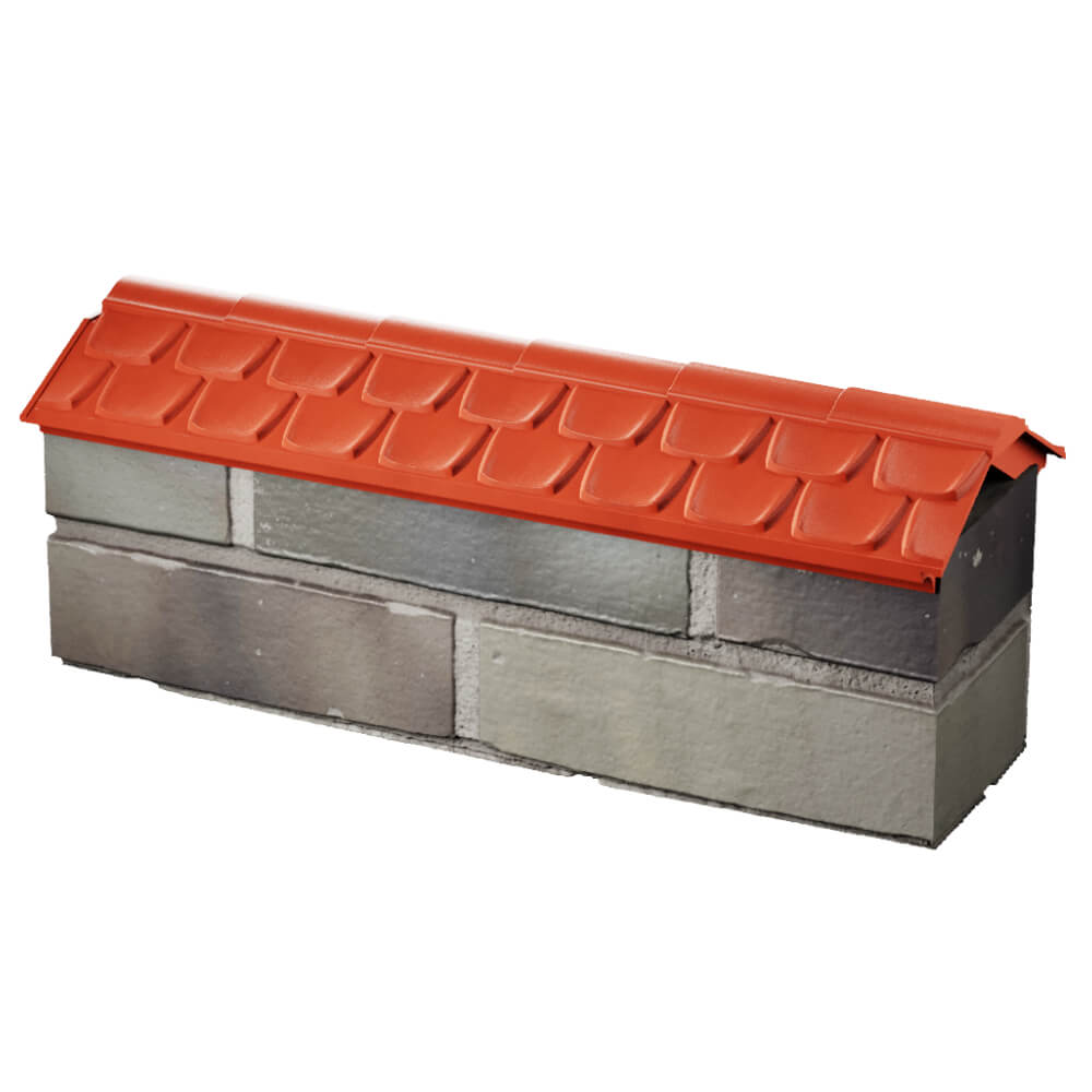 Парапет Zking Эльбрус Красный с посадкой на 0.5 кирпича (130мм) в Люберцах фото