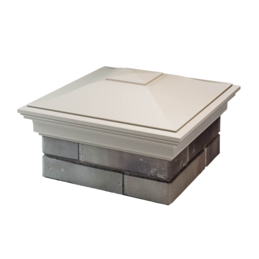 Колпак Zking Монблан Бежевый на столб 1.5х1.5 еврокирпича 0.7НФ (355х355мм)