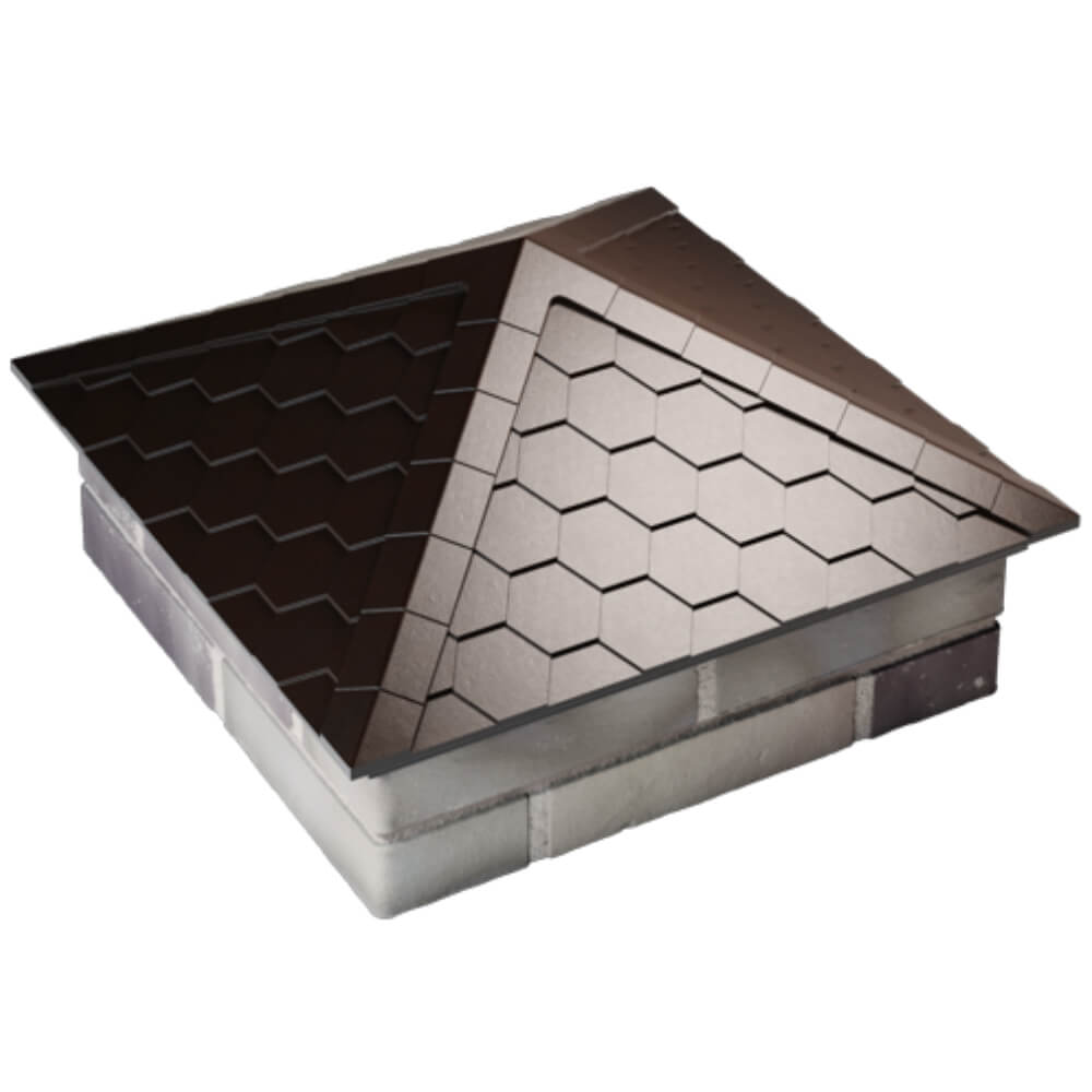 Колпак Zking Эверест Коричневый на столб 2х2 кирпича (535х535мм) Люберцы фото