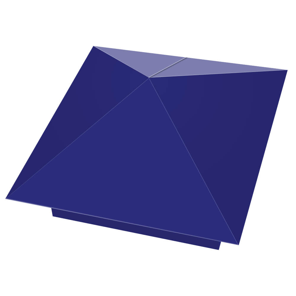 Колпак металлический 380х380мм RAL5002 Синий ультрамарин заборный Люберцы фото