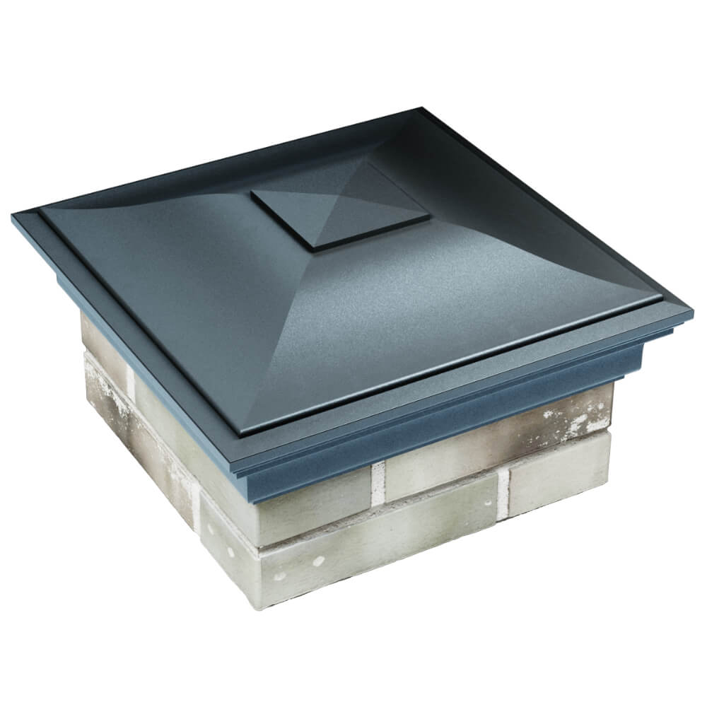 Колпак Zking Монблан Серый на столб 1.5х1.5 кирпича (385х385мм) в Люберцах фото