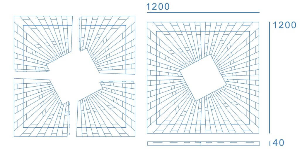 Приствольная решетка для дерева ZKING ATMOSPHERE 1.2х1.2м Черная в Люберцах фото