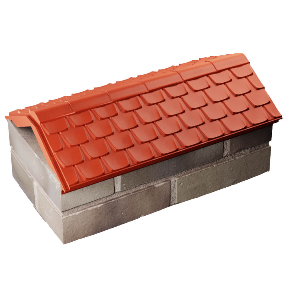 Парапет Zking Эльбрус Красный с посадкой на 1 кирпич (255мм) в Люберцах фото