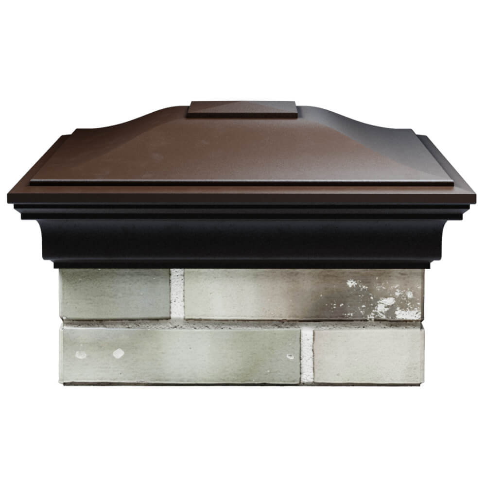 Колпак Zking Монблан Коричневый на столб 1.5х1.5 кирпича (385х385мм) Люберцы фото