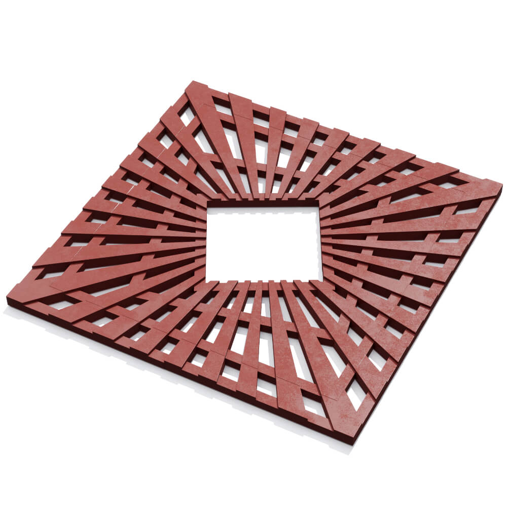 Приствольная решетка для дерева ZKING ATMOSPHERE 1.2х1.2м Красная в Люберцах фото