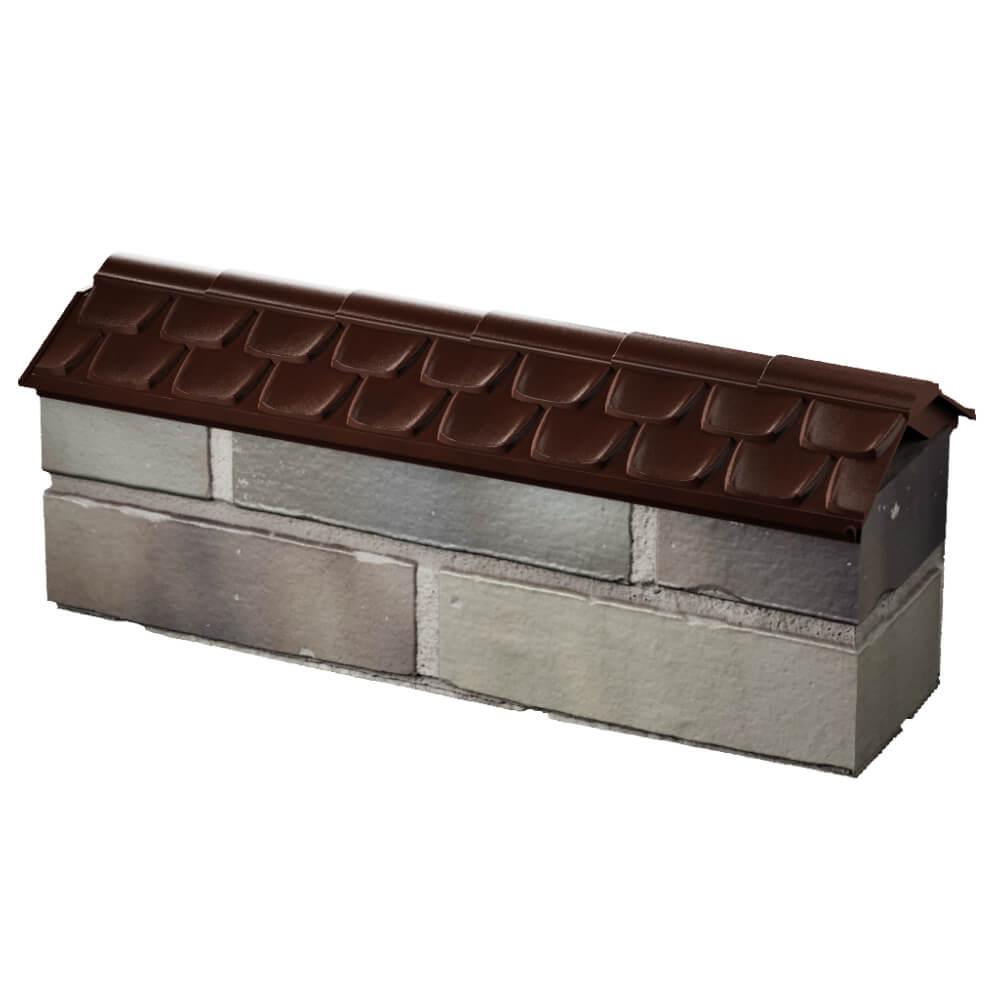 Парапет Zking Эльбрус Коричневый с посадкой на 0.5 кирпича (130мм) в Люберцах фото