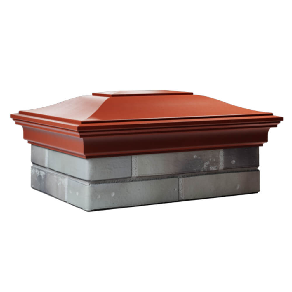 Колпак Zking Монблан Красный на столб 2х1.5 кирпича (515х385мм) в Люберцах фото