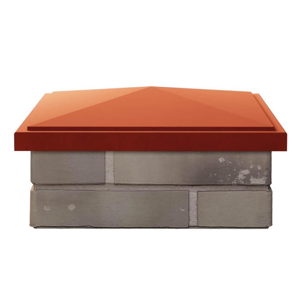 Колпак Zking БонаМоно Красный на столб 1.5х1.5 кирпича (385х385, 400х400мм) Люберцы фото