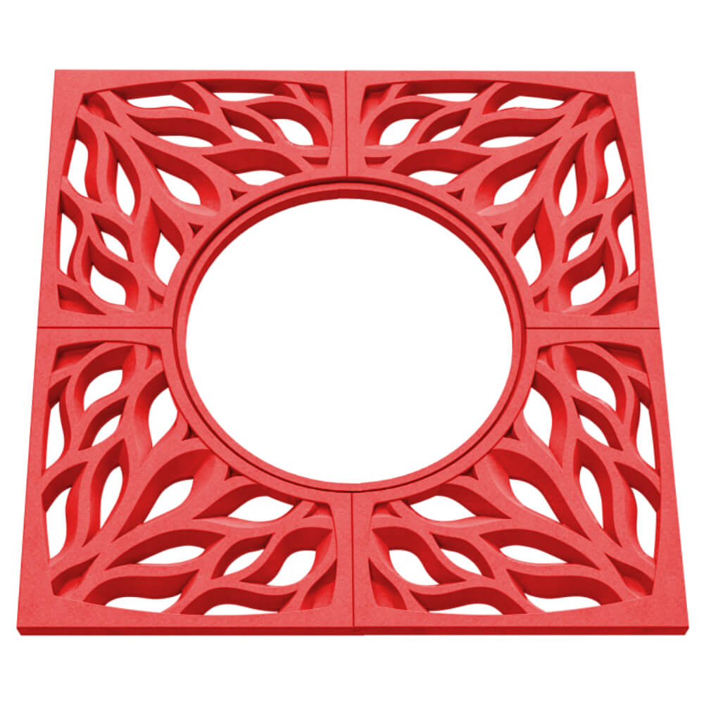 Приствольная решетка для дерева ZKING CRUST 1.2х1.2м Красная в Люберцах фото