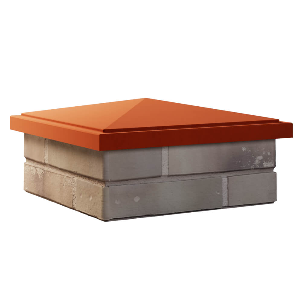 Колпак Zking БонаМоно Красный на столб 1.5х1.5 кирпича (385х385, 400х400мм) в Люберцах фото