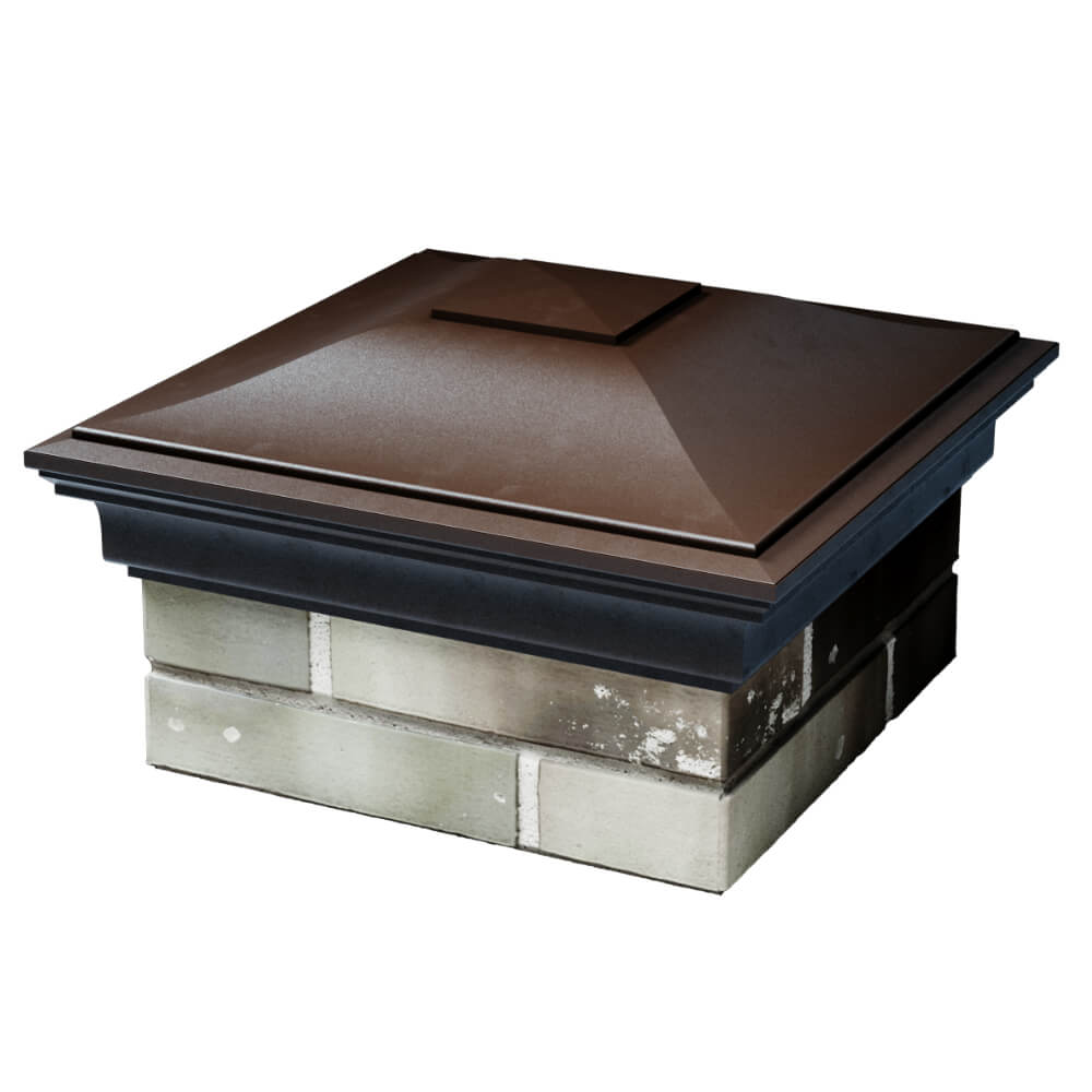 Колпак Zking Монблан Коричневый на столб 1.5х1.5 кирпича (385х385мм) в Люберцах фото