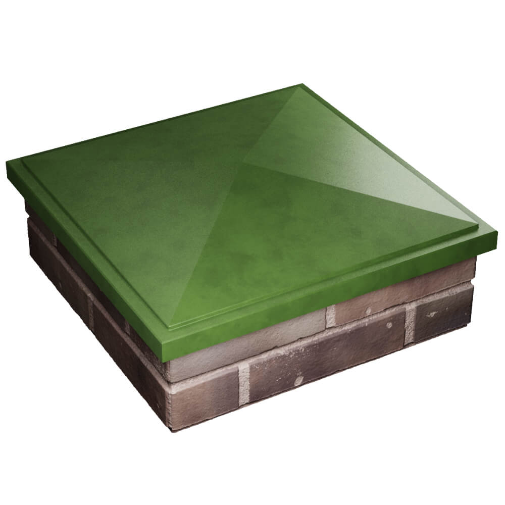 Колпак Zking БонаМоно Зеленый на столб 2х2 кирпича (515х515, 530х530мм) в Люберцах фото