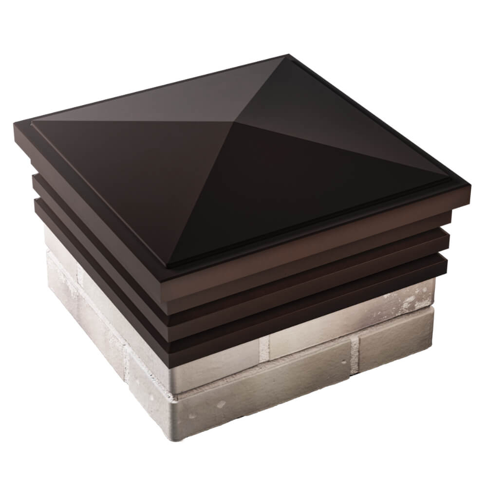 Колпак Zking Бона ХайТек Коричневый на столб 1.5х1.5 кирпича (385х385мм) в Люберцах фото