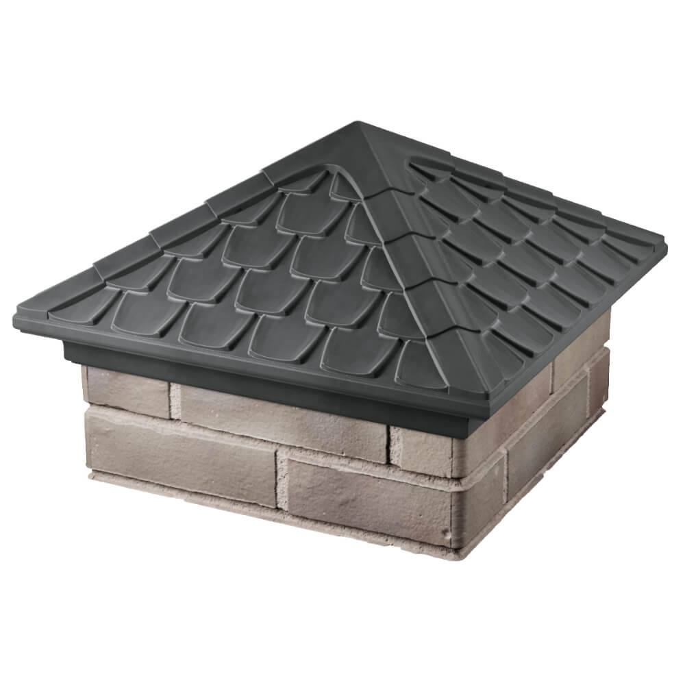 Колпак Zking Эльбрус Серый на столб 1.5х1.5 кирпича (385х385мм) в Люберцах фото