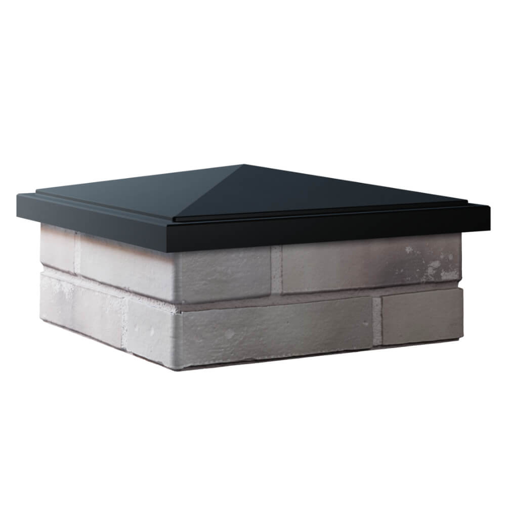 Колпак Zking БонаМоно Черный на столб 1.5х1.5 кирпича (385х385, 400х400мм) в Люберцах фото