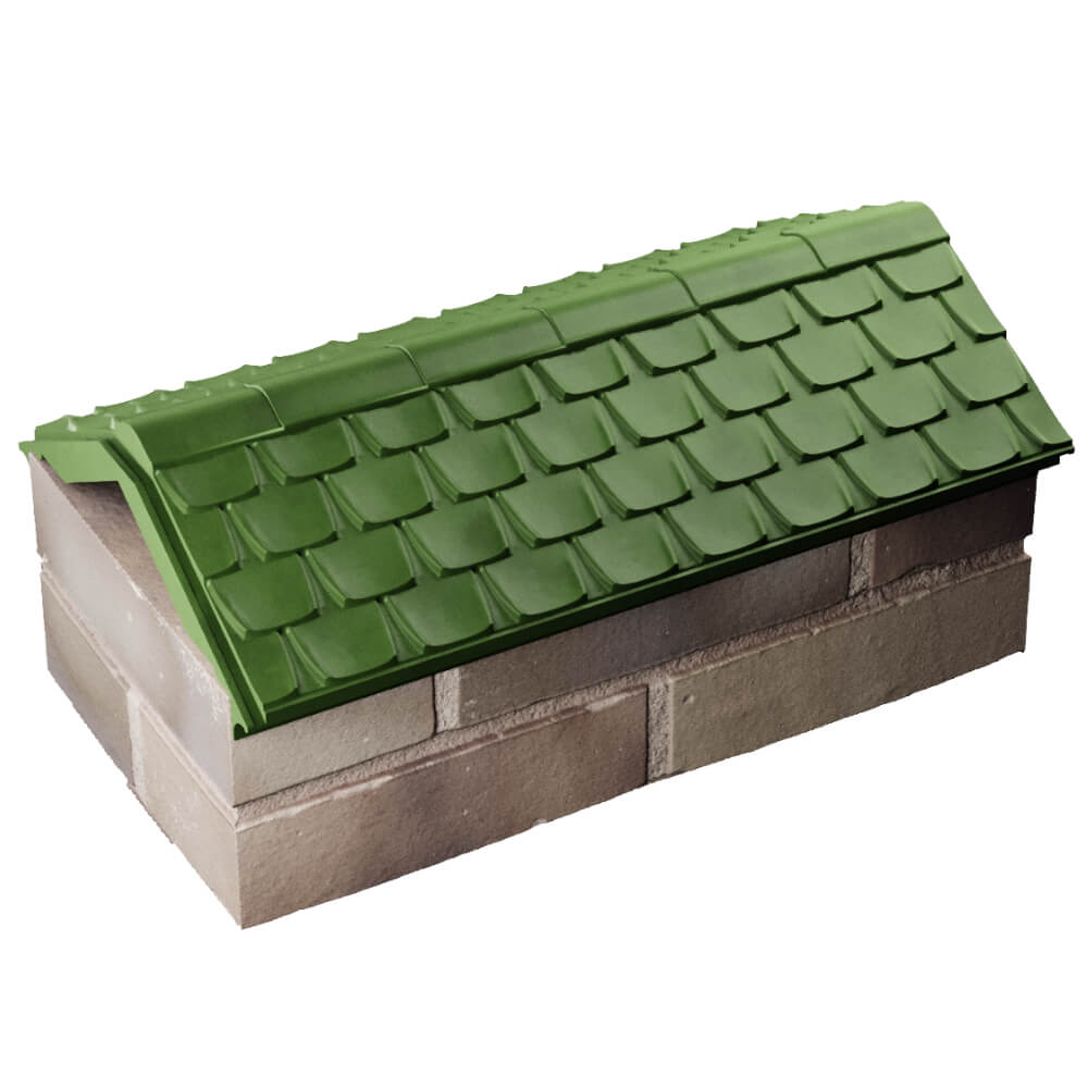 Парапет Zking Эльбрус Зеленый с посадкой на 1 кирпич (255мм) в Люберцах фото