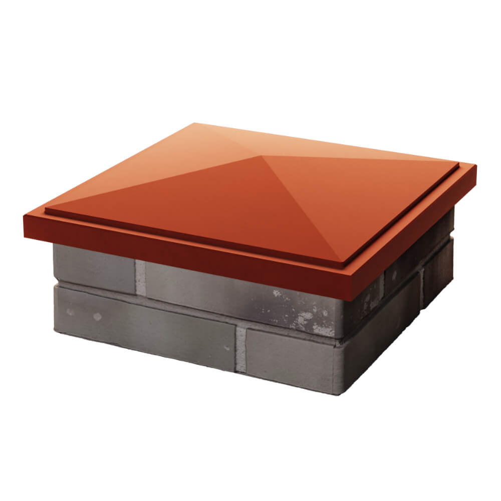 Колпак Zking БонаМоно Красный на столб 1.5х1.5 кирпича (385х385, 400х400мм) в Люберцах фото