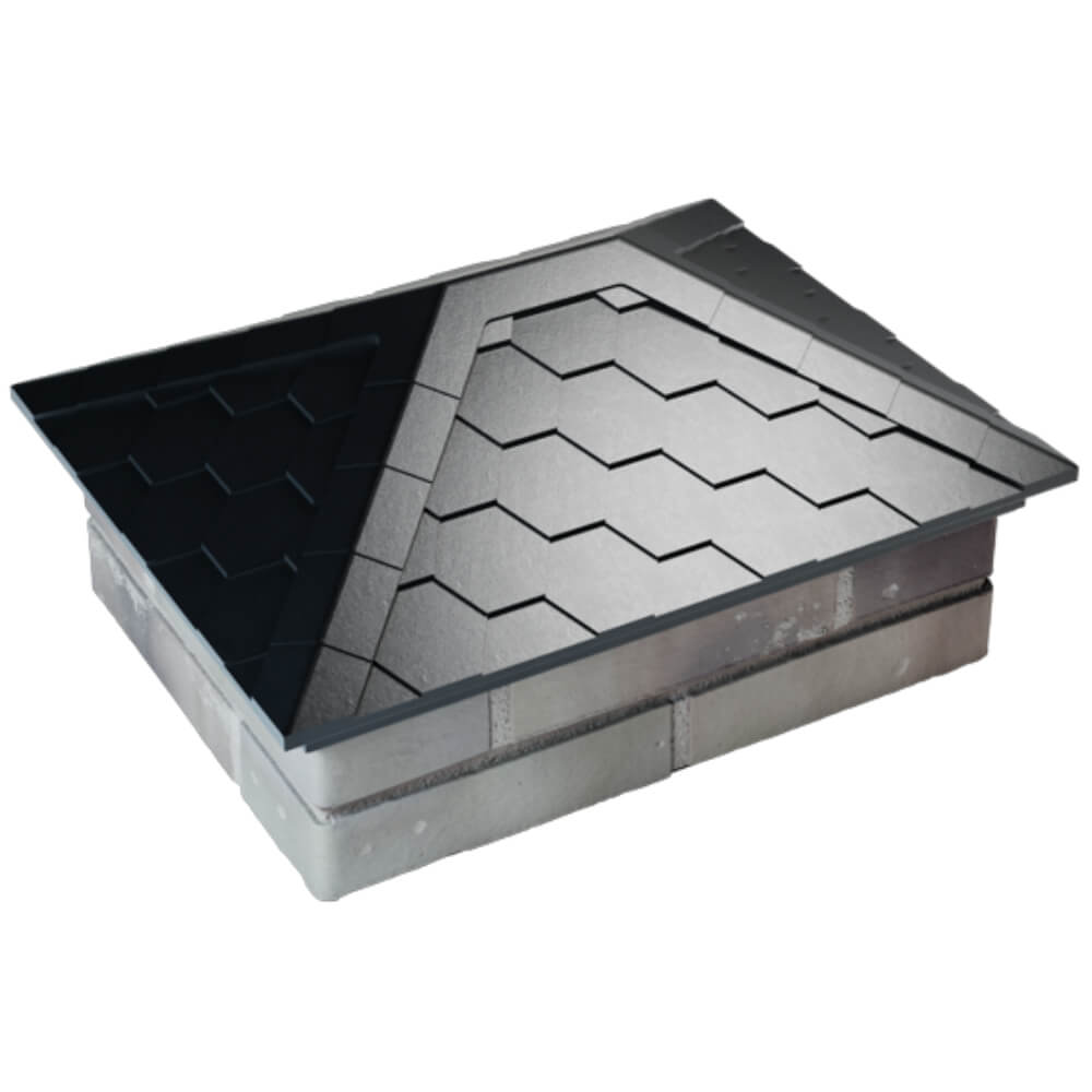 Колпак Zking Эверест Черный на столб 2х1.5 кирпича (520х390мм) Люберцы фото