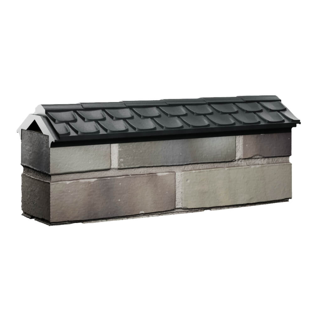 Парапет Zking Эльбрус Черный с посадкой на 0.5 кирпича (130мм) Люберцы фото
