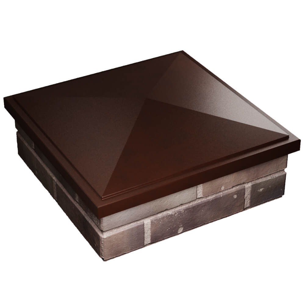 Колпак Zking БонаМоно Коричневый на столб 2х2 кирпича (515х515, 530х530мм) в Люберцах фото