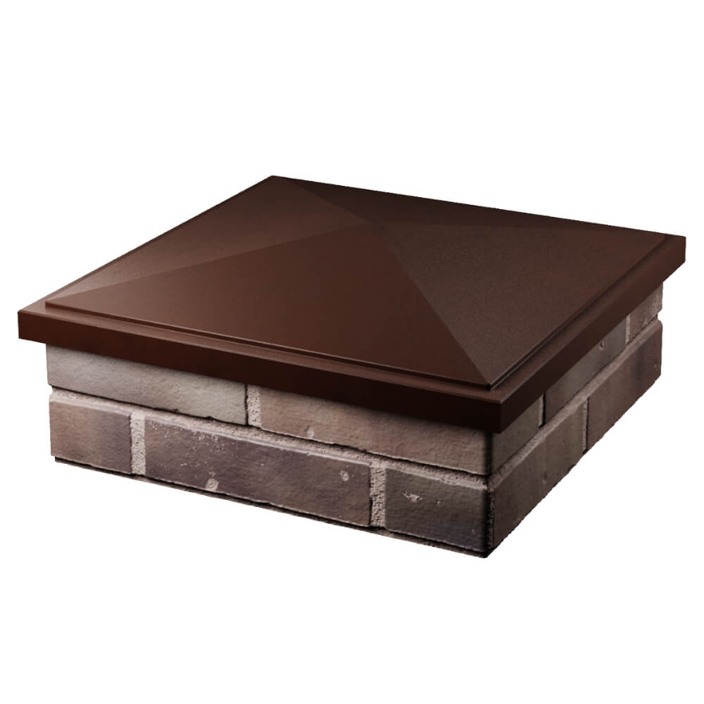 Колпак Zking БонаМоно Коричневый на столб 2х2 кирпича (515х515, 530х530мм) в Люберцах фото