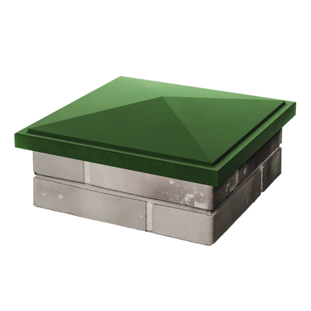 Колпак Zking БонаМоно Зеленый на столб 1.5х1.5 кирпича (385х385, 400х400мм) в Люберцах фото