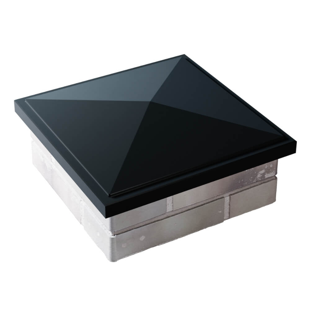 Колпак Zking БонаМоно Черный на столб 1.5х1.5 кирпича (385х385, 400х400мм) в Люберцах фото