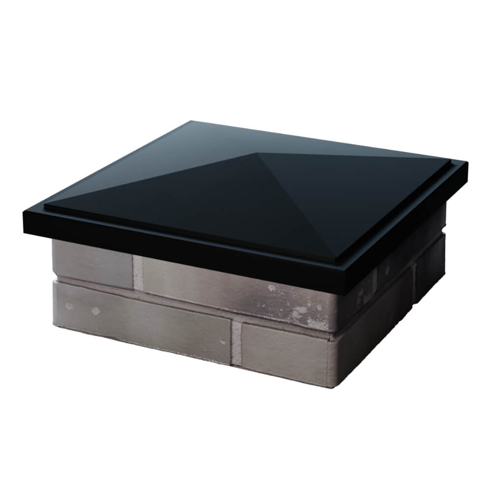 Колпак Zking БонаМоно Черный на столб 1.5х1.5 кирпича (385х385, 400х400мм) в Люберцах фото