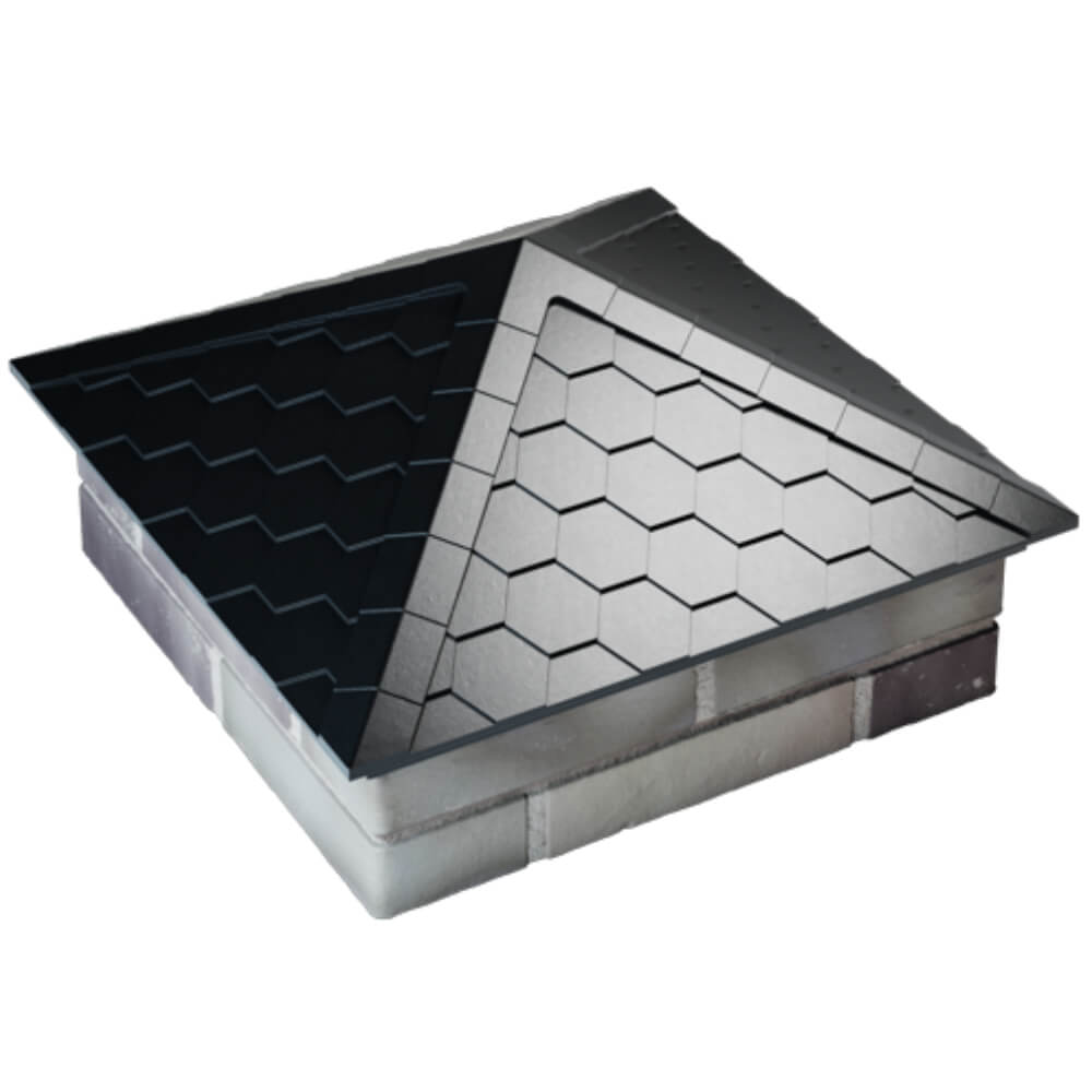 Колпак Zking Эверест Черный на столб 2х2 кирпича (535х535мм) Люберцы фото