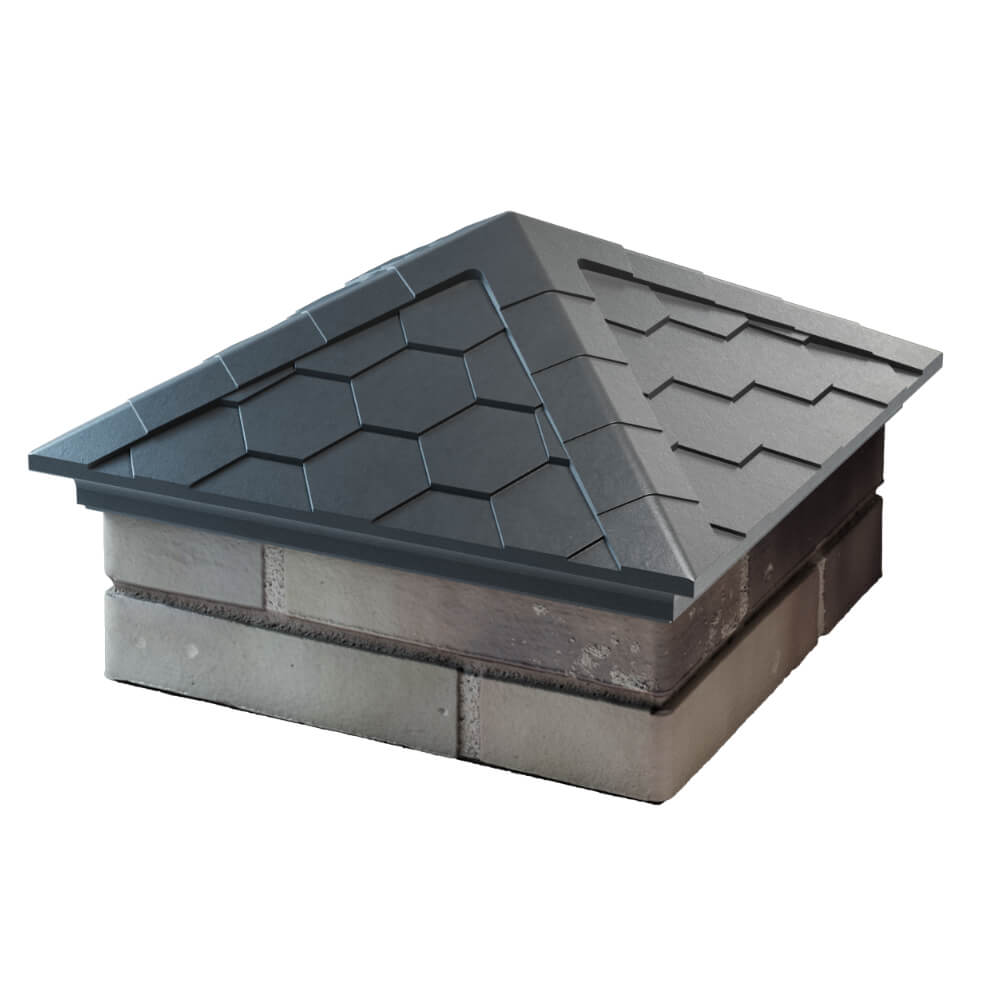 Колпак Zking Эверест Серый на столб 1.5х1.5 кирпича (390х390мм) в Люберцах фото