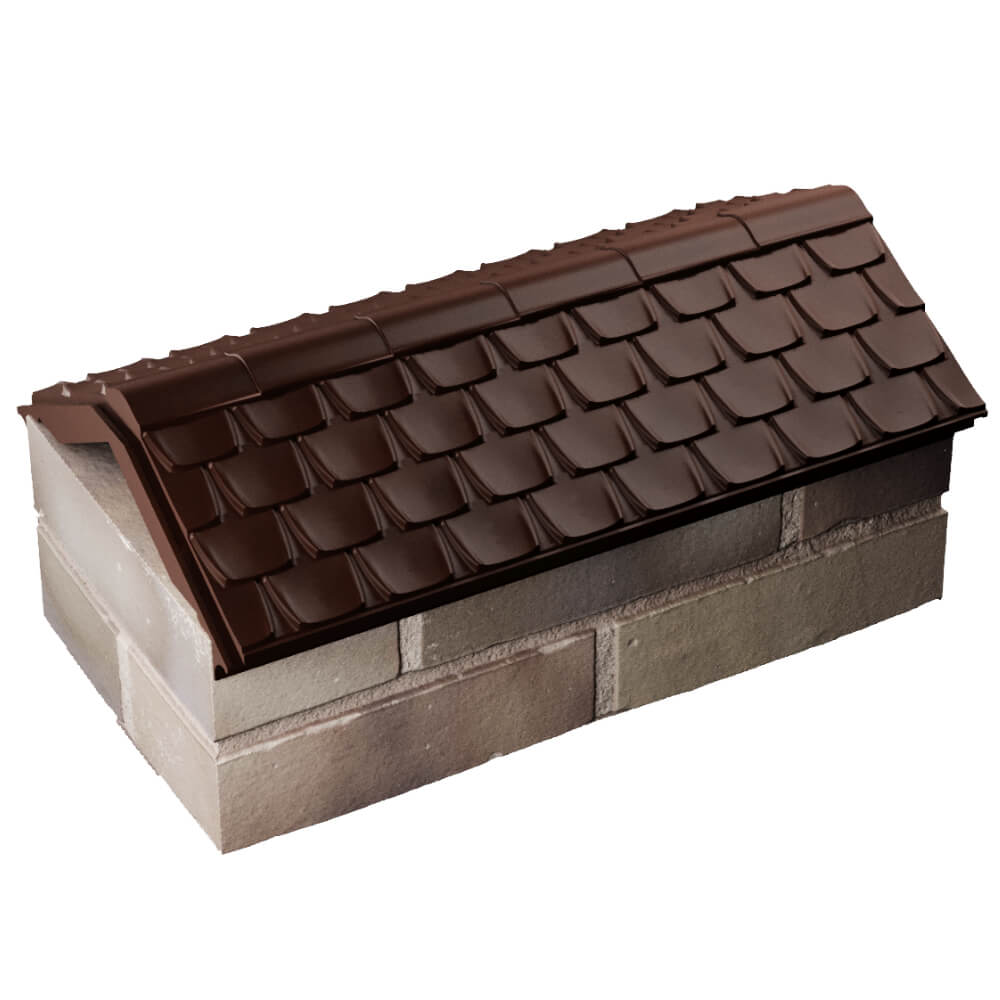 Парапет Zking Эльбрус Коричневый с посадкой на 1 кирпич (255мм) в Люберцах фото