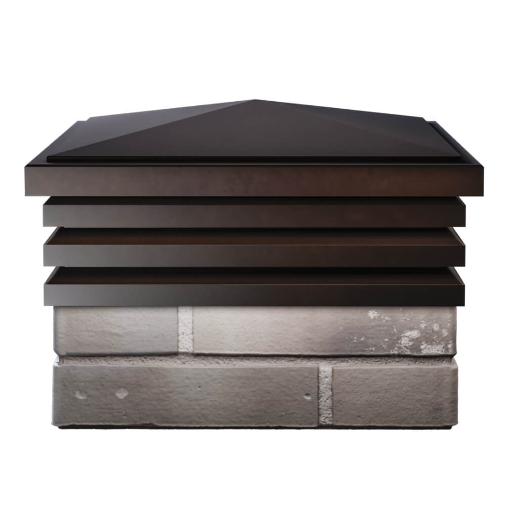 Колпак Zking Бона ХайТек Коричневый на столб 1.5х1.5 кирпича (385х385мм) Люберцы фото