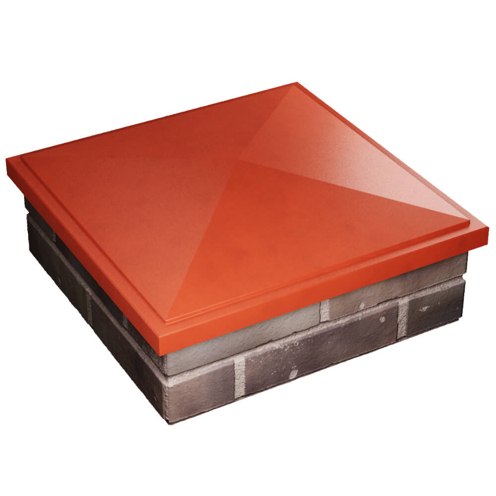 Колпак Zking БонаМоно Красный на столб 2х2 кирпича (515х515, 530х530мм) в Люберцах фото