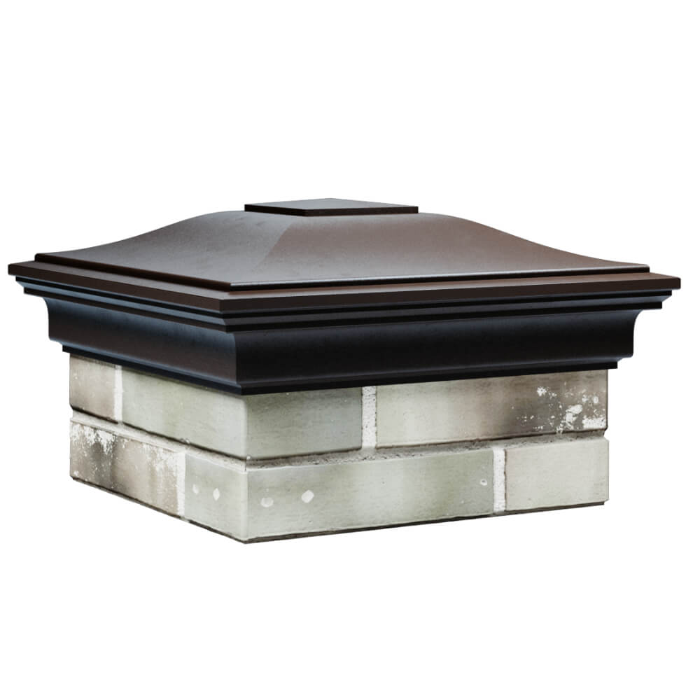 Колпак Zking Монблан Коричневый на столб 1.5х1.5 кирпича (385х385мм) в Люберцах фото