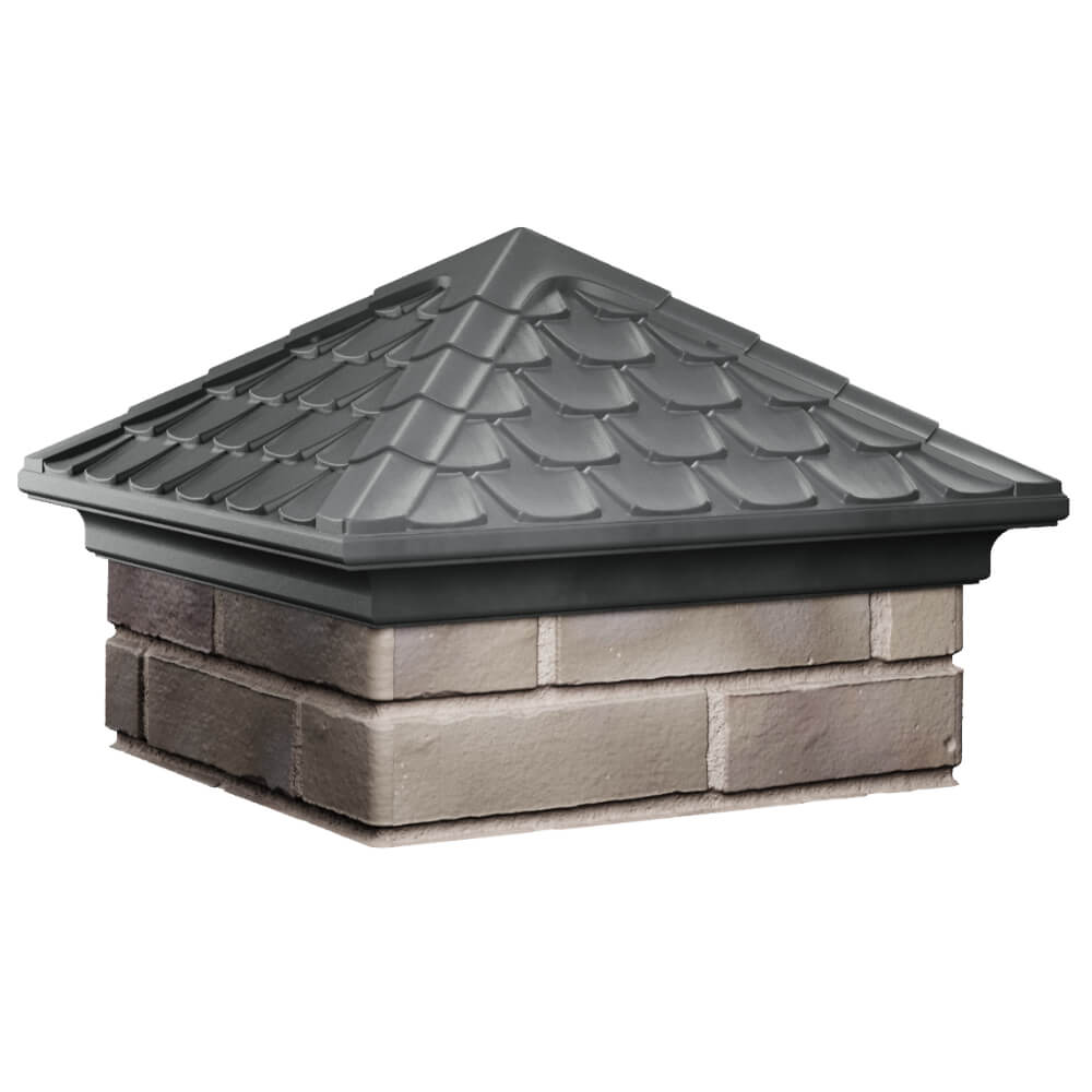 Колпак Zking Эльбрус Серый на столб 1.5х1.5 кирпича (385х385мм) в Люберцах фото