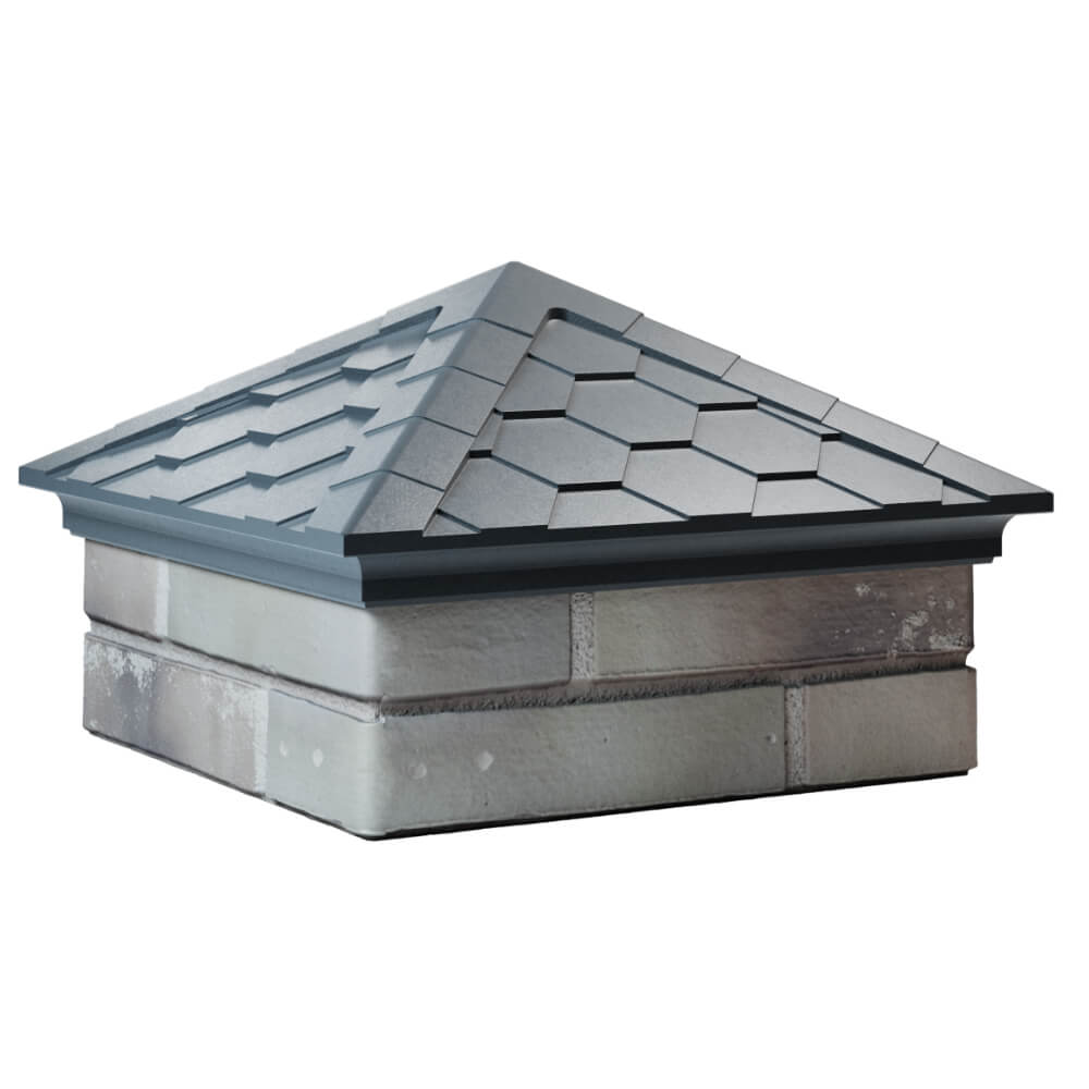 Колпак Zking Эверест Серый на столб 1.5х1.5 кирпича (390х390мм) в Люберцах фото