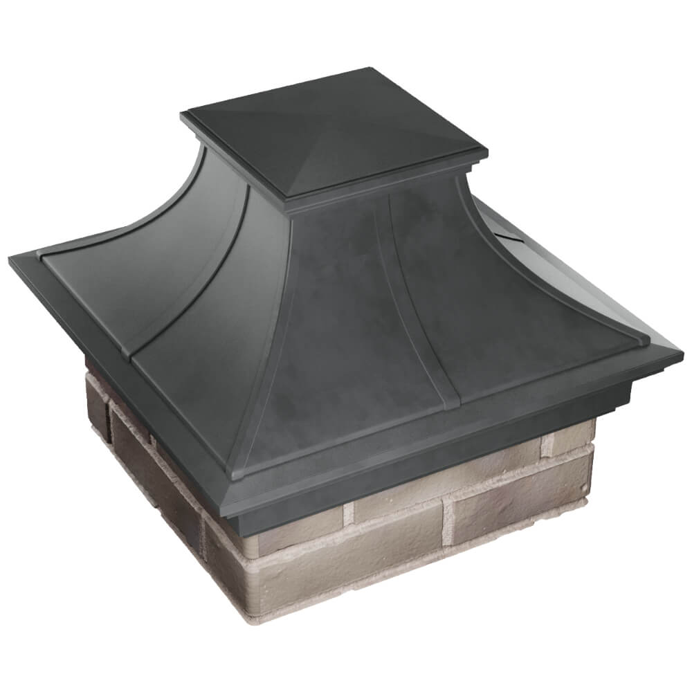 Колпак Zking Монблан Премиум Серый на столб 1.5х1.5 кирпича (385х385мм) в Люберцах фото