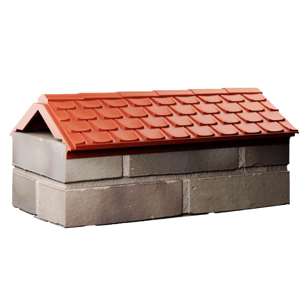 Парапет Zking Эльбрус Красный с посадкой на 1 кирпич (255мм) Люберцы фото