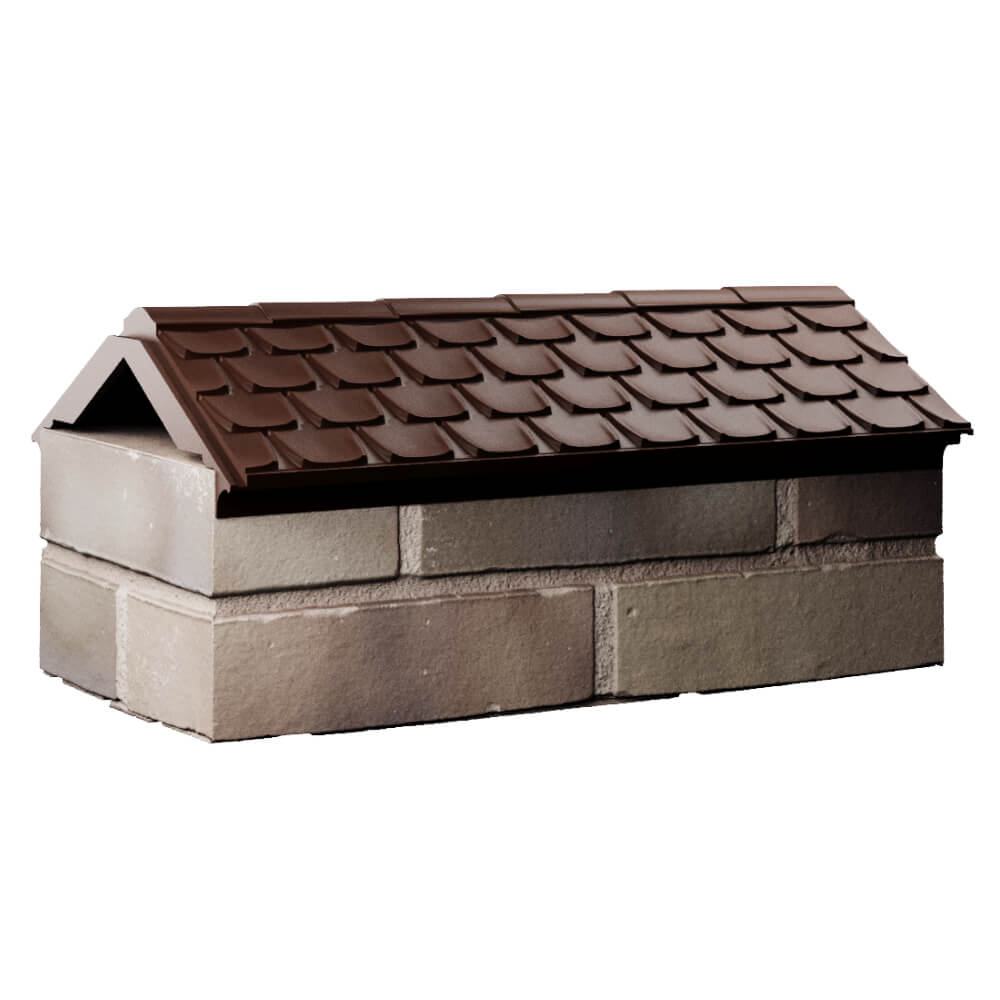 Парапет Zking Эльбрус Коричневый с посадкой на 1 кирпич (255мм) Люберцы фото