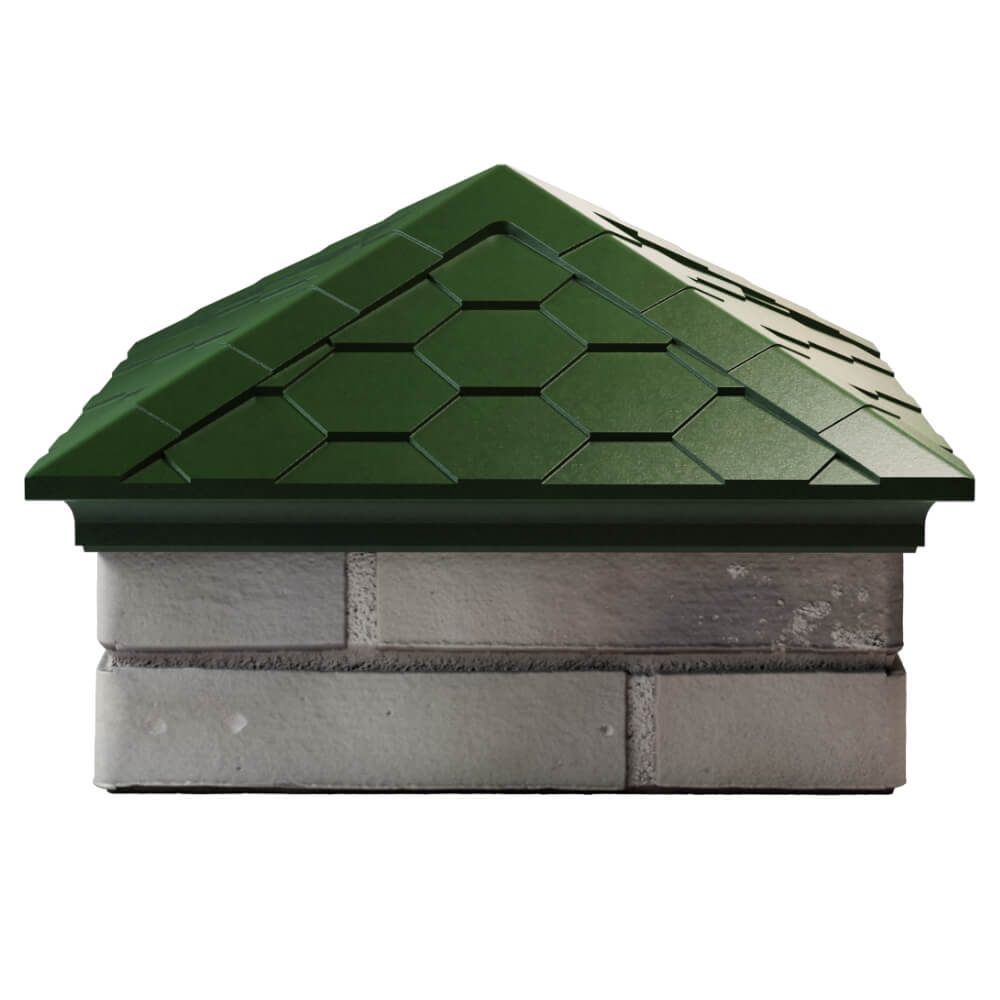 Колпак Zking Эверест Зеленый на столб 1.5х1.5 кирпича (390х390мм) Люберцы фото